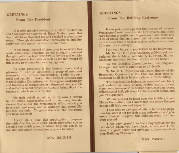 Dedication Brochure