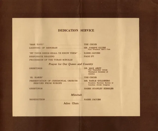 Dedication Brochure