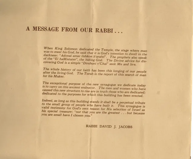 Dedication Brochure