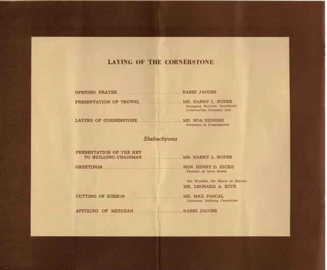 Dedication Brochure