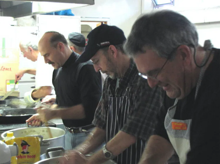 Latke Fry Action Shot 2009