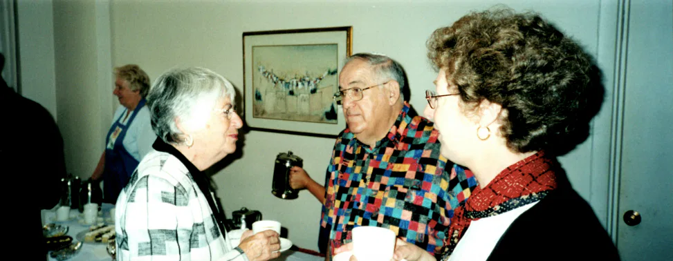 Molly Rechnitzer, Ralph Garson and Nancy Cieplinski at the plaque unveiling event