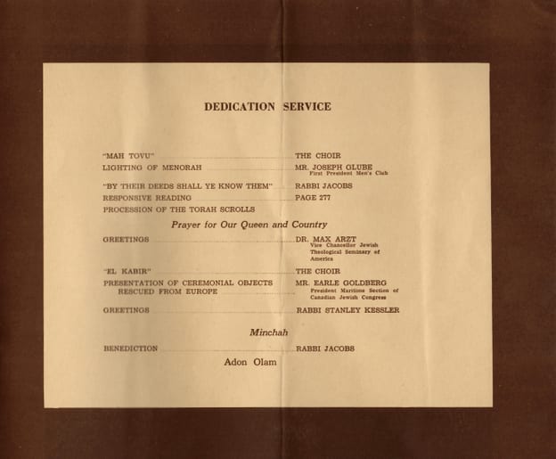 Dedication Brochure