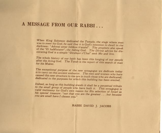 Dedication Brochure