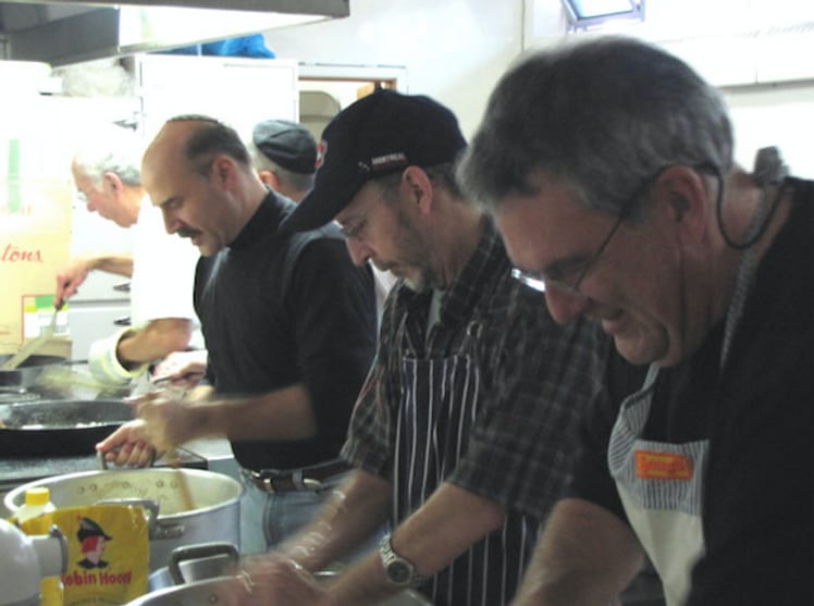 Latke Fry Action Shot 2009